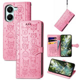 Cat and Dog Embossed Leather Phone Case, For Xiaomi Poco X8 Pro Max 5G, For Xiaomi Poco X8 Pro 5G, For Redmi Turbo 5 Max 5G, For Redmi Turbo 5 5G, For Xiaomi 17 Pro Max, For Xiaomi 17 Pro