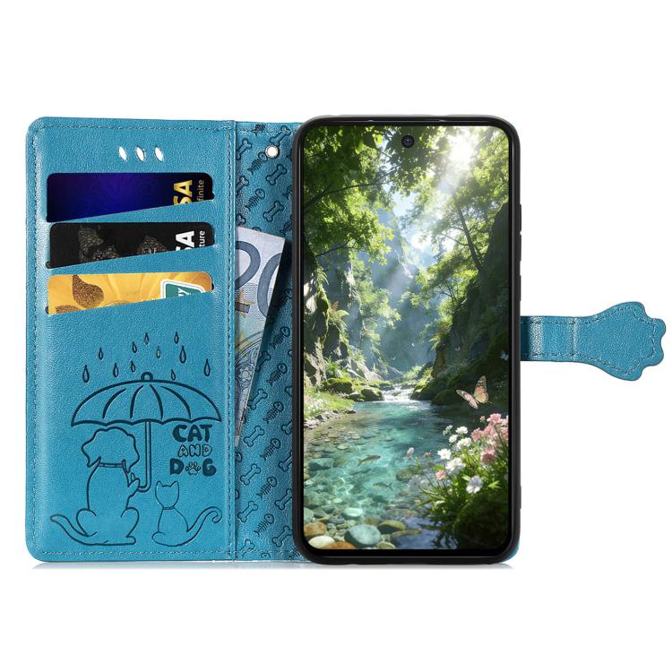 Cat and Dog Embossed Leather Phone Case, For Xiaomi Poco X8 Pro Max 5G, For Xiaomi Poco X8 Pro 5G, For Redmi Turbo 5 Max 5G, For Redmi Turbo 5 5G, For Xiaomi 17 Pro Max, For Xiaomi 17 Pro