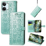 Cat and Dog Embossed Leather Phone Case, For Xiaomi Poco X8 Pro Max 5G, For Xiaomi Poco X8 Pro 5G, For Redmi Turbo 5 Max 5G, For Redmi Turbo 5 5G, For Xiaomi 17 Pro Max, For Xiaomi 17 Pro