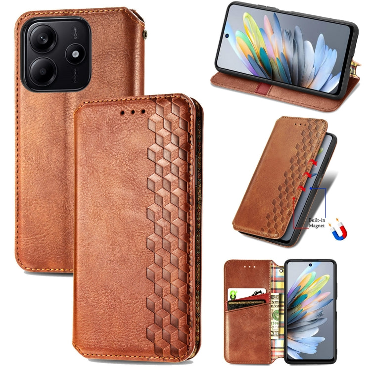 Cubic Grid Pressed Magnetic Leather Phone Case, For Xiaomi 15T Pro, For Xiaomi 15T, For Xiaomi 15 Ultra, For Redmi Turbo 4, For Xiaomi Poco X7 Pro, For Xiaomi 15 Pro, For Xiaomi 15, For Xiaomi Redmi Note 14 5G