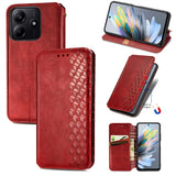 Cubic Grid Pressed Magnetic Leather Phone Case, For Xiaomi 15T Pro, For Xiaomi 15T, For Xiaomi 15 Ultra, For Redmi Turbo 4, For Xiaomi Poco X7 Pro, For Xiaomi 15 Pro, For Xiaomi 15, For Xiaomi Redmi Note 14 5G