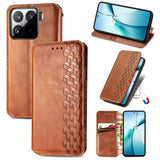 Cubic Grid Pressed Magnetic Leather Phone Case, For Xiaomi 15T Pro, For Xiaomi 15T, For Xiaomi 15 Ultra, For Redmi Turbo 4, For Xiaomi Poco X7 Pro, For Xiaomi 15 Pro, For Xiaomi 15, For Xiaomi Redmi Note 14 5G