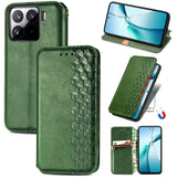 Cubic Grid Pressed Magnetic Leather Phone Case, For Xiaomi 15T Pro, For Xiaomi 15T, For Xiaomi 15 Ultra, For Redmi Turbo 4, For Xiaomi Poco X7 Pro, For Xiaomi 15 Pro, For Xiaomi 15, For Xiaomi Redmi Note 14 5G