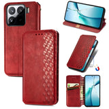 Cubic Grid Pressed Magnetic Leather Phone Case, For Xiaomi 15T Pro, For Xiaomi 15T, For Xiaomi 15 Ultra, For Redmi Turbo 4, For Xiaomi Poco X7 Pro, For Xiaomi 15 Pro, For Xiaomi 15, For Xiaomi Redmi Note 14 5G