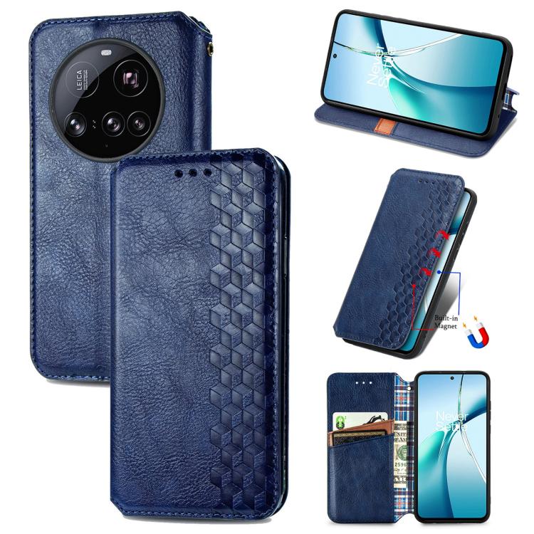 Cubic Grid Pressed Magnetic Leather Phone Case, For Xiaomi 15T Pro, For Xiaomi 15T, For Xiaomi 15 Ultra, For Redmi Turbo 4, For Xiaomi Poco X7 Pro, For Xiaomi 15 Pro, For Xiaomi 15, For Xiaomi Redmi Note 14 5G