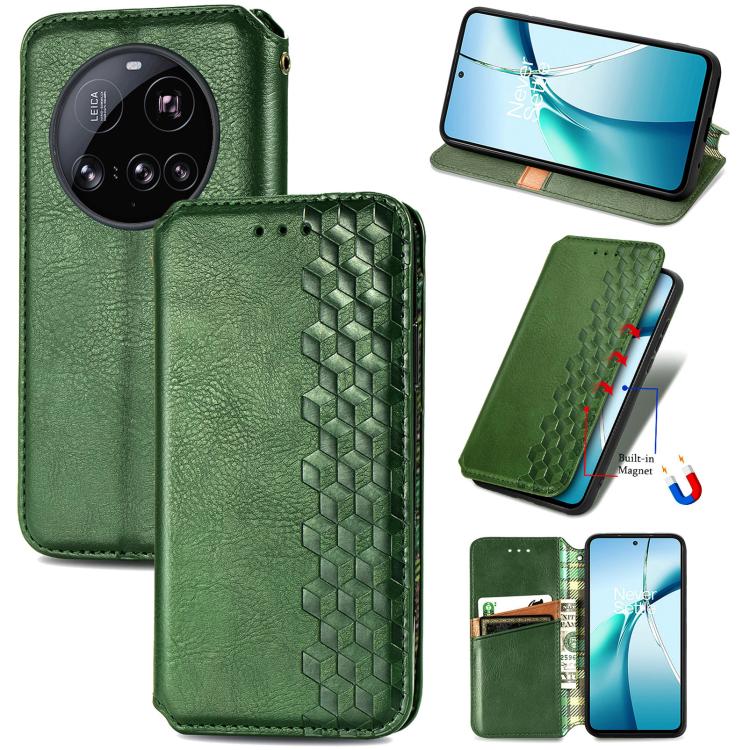 Cubic Grid Pressed Magnetic Leather Phone Case, For Xiaomi 15T Pro, For Xiaomi 15T, For Xiaomi 15 Ultra, For Redmi Turbo 4, For Xiaomi Poco X7 Pro, For Xiaomi 15 Pro, For Xiaomi 15, For Xiaomi Redmi Note 14 5G
