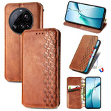 Cubic Grid Pressed Magnetic Leather Phone Case, For Xiaomi 15T Pro, For Xiaomi 15T, For Xiaomi 15 Ultra, For Redmi Turbo 4, For Xiaomi Poco X7 Pro, For Xiaomi 15 Pro, For Xiaomi 15, For Xiaomi Redmi Note 14 5G