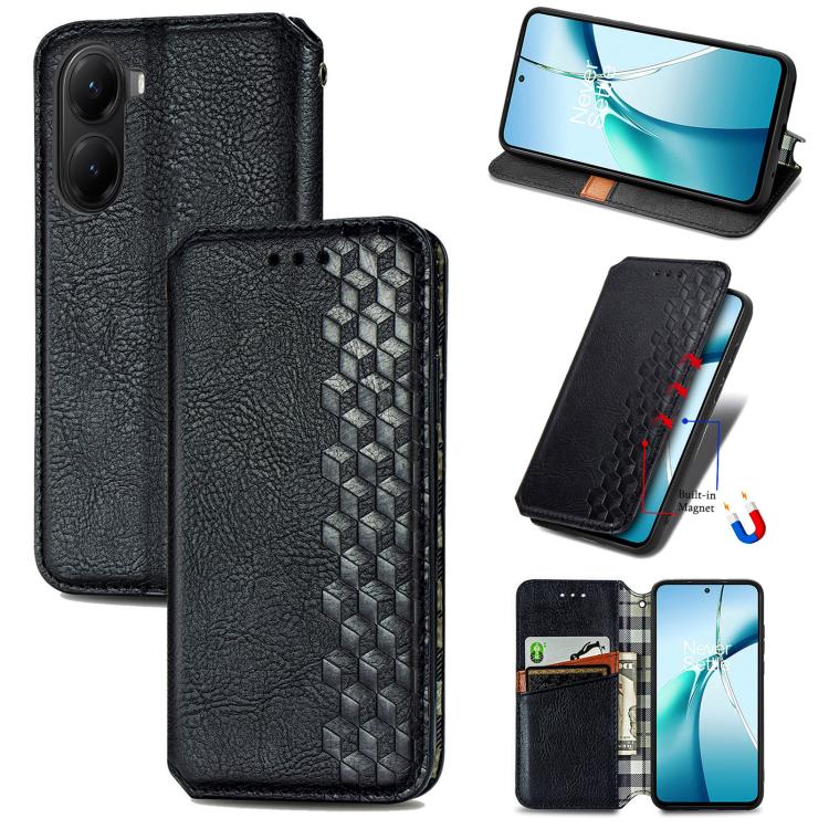 Cubic Grid Pressed Magnetic Leather Phone Case, For Xiaomi 15T Pro, For Xiaomi 15T, For Xiaomi 15 Ultra, For Redmi Turbo 4, For Xiaomi Poco X7 Pro, For Xiaomi 15 Pro, For Xiaomi 15, For Xiaomi Redmi Note 14 5G