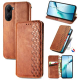 Cubic Grid Pressed Magnetic Leather Phone Case, For Xiaomi 15T Pro, For Xiaomi 15T, For Xiaomi 15 Ultra, For Redmi Turbo 4, For Xiaomi Poco X7 Pro, For Xiaomi 15 Pro, For Xiaomi 15, For Xiaomi Redmi Note 14 5G