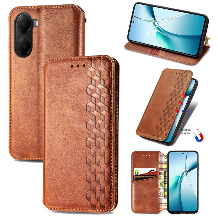 Cubic Grid Pressed Magnetic Leather Phone Case, For Xiaomi 15T Pro, For Xiaomi 15T, For Xiaomi 15 Ultra, For Redmi Turbo 4, For Xiaomi Poco X7 Pro, For Xiaomi 15 Pro, For Xiaomi 15, For Xiaomi Redmi Note 14 5G