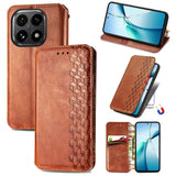 Cubic Grid Pressed Magnetic Leather Phone Case, For Xiaomi 15T Pro, For Xiaomi 15T, For Xiaomi 15 Ultra, For Redmi Turbo 4, For Xiaomi Poco X7 Pro, For Xiaomi 15 Pro, For Xiaomi 15, For Xiaomi Redmi Note 14 5G