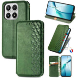 Cubic Grid Pressed Magnetic Leather Phone Case, For Xiaomi Poco X8 Pro Max 5G, For Xiaomi Poco X8 Pro 5G, For Redmi Turbo 5 Max 5G, For Redmi Turbo 5 5G, For Xiaomi 17 Pro Max, For Xiaomi 17 Pro, For Xiaomi 17, For Xiaomi Poco M7 4G 169mm