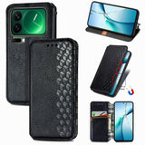 Cubic Grid Pressed Magnetic Leather Phone Case, For Xiaomi Poco X8 Pro Max 5G, For Xiaomi Poco X8 Pro 5G, For Redmi Turbo 5 Max 5G, For Redmi Turbo 5 5G, For Xiaomi 17 Pro Max, For Xiaomi 17 Pro, For Xiaomi 17, For Xiaomi Poco M7 4G 169mm