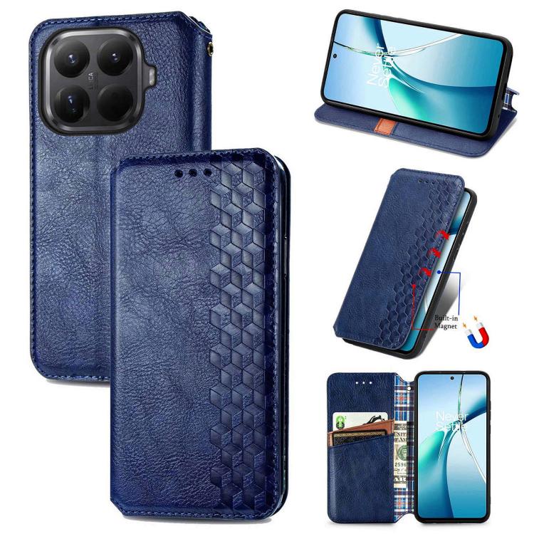 Cubic Grid Pressed Magnetic Leather Phone Case, For Xiaomi 15T Pro, For Xiaomi 15T, For Xiaomi 15 Ultra, For Redmi Turbo 4, For Xiaomi Poco X7 Pro, For Xiaomi 15 Pro, For Xiaomi 15, For Xiaomi Redmi Note 14 5G
