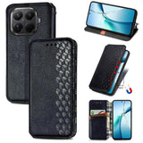 Cubic Grid Pressed Magnetic Leather Phone Case, For Xiaomi 15T Pro, For Xiaomi 15T, For Xiaomi 15 Ultra, For Redmi Turbo 4, For Xiaomi Poco X7 Pro, For Xiaomi 15 Pro, For Xiaomi 15, For Xiaomi Redmi Note 14 5G
