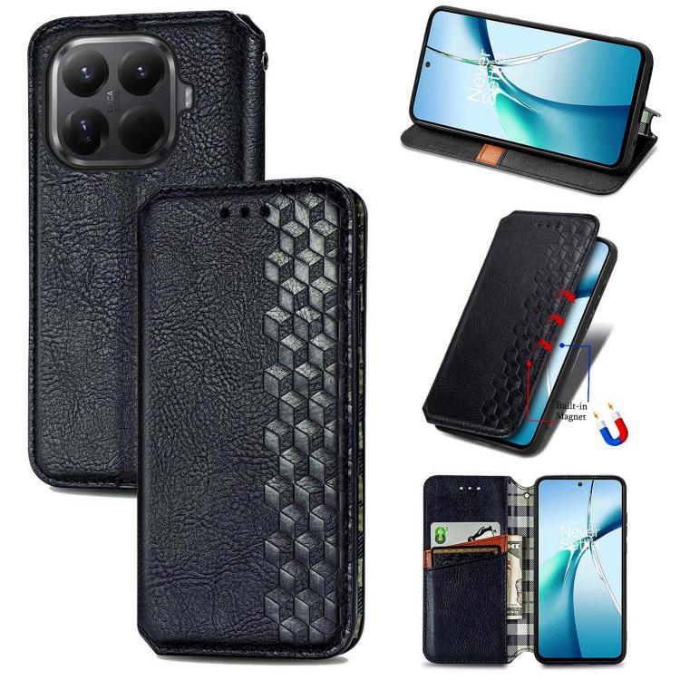Cubic Grid Pressed Magnetic Leather Phone Case, For Xiaomi 15T Pro, For Xiaomi 15T, For Xiaomi 15 Ultra, For Redmi Turbo 4, For Xiaomi Poco X7 Pro, For Xiaomi 15 Pro, For Xiaomi 15, For Xiaomi Redmi Note 14 5G