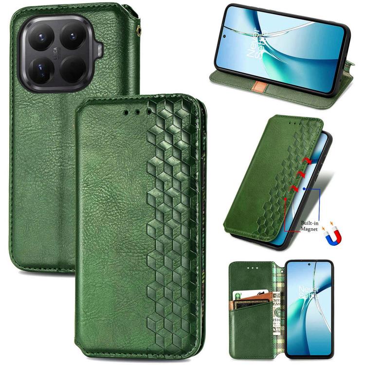 Cubic Grid Pressed Magnetic Leather Phone Case, For Xiaomi 15T Pro, For Xiaomi 15T, For Xiaomi 15 Ultra, For Redmi Turbo 4, For Xiaomi Poco X7 Pro, For Xiaomi 15 Pro, For Xiaomi 15, For Xiaomi Redmi Note 14 5G