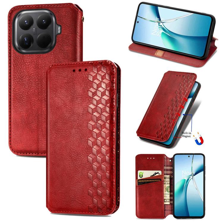 Cubic Grid Pressed Magnetic Leather Phone Case, For Xiaomi 15T Pro, For Xiaomi 15T, For Xiaomi 15 Ultra, For Redmi Turbo 4, For Xiaomi Poco X7 Pro, For Xiaomi 15 Pro, For Xiaomi 15, For Xiaomi Redmi Note 14 5G
