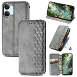Cubic Grid Pressed Magnetic Leather Phone Case, For Xiaomi Poco X8 Pro Max 5G, For Xiaomi Poco X8 Pro 5G, For Redmi Turbo 5 Max 5G, For Redmi Turbo 5 5G, For Xiaomi 17 Pro Max, For Xiaomi 17 Pro, For Xiaomi 17, For Xiaomi Poco M7 4G 169mm