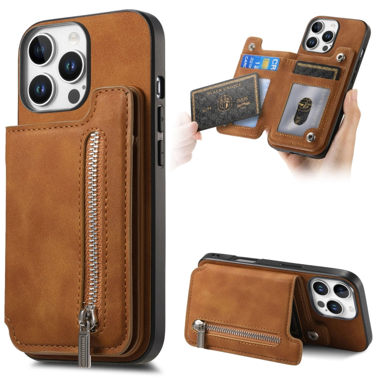 Retro MagSafe Zipper Wallet Card Bag Back Phone Case, For iPhone 15 Pro max, For iPhone 15 Pro, For iPhone 15 Plus, For iPhone 15, For iPhone 14 Plus, For iPhone 14