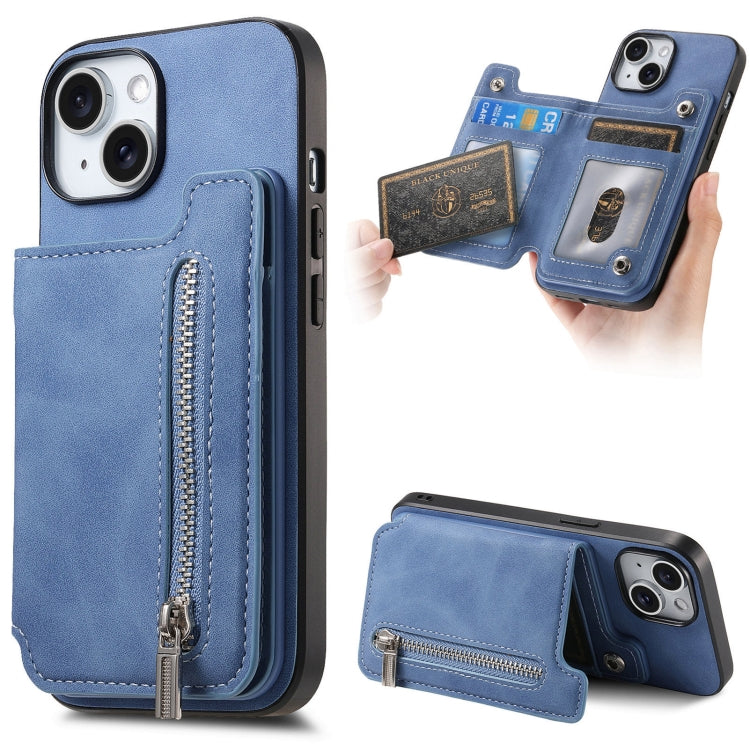Retro MagSafe Zipper Wallet Card Bag Back Phone Case, For iPhone 15 Pro max, For iPhone 15 Pro, For iPhone 15 Plus, For iPhone 15, For iPhone 14 Plus, For iPhone 14