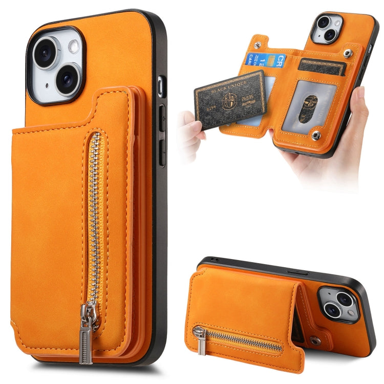 Retro MagSafe Zipper Wallet Card Bag Back Phone Case, For iPhone 15 Pro max, For iPhone 15 Pro, For iPhone 15 Plus, For iPhone 15, For iPhone 14 Plus, For iPhone 14