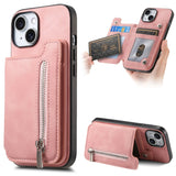 Retro MagSafe Zipper Wallet Card Bag Back Phone Case, For iPhone 15 Pro max, For iPhone 15 Pro, For iPhone 15 Plus, For iPhone 15, For iPhone 14 Plus, For iPhone 14