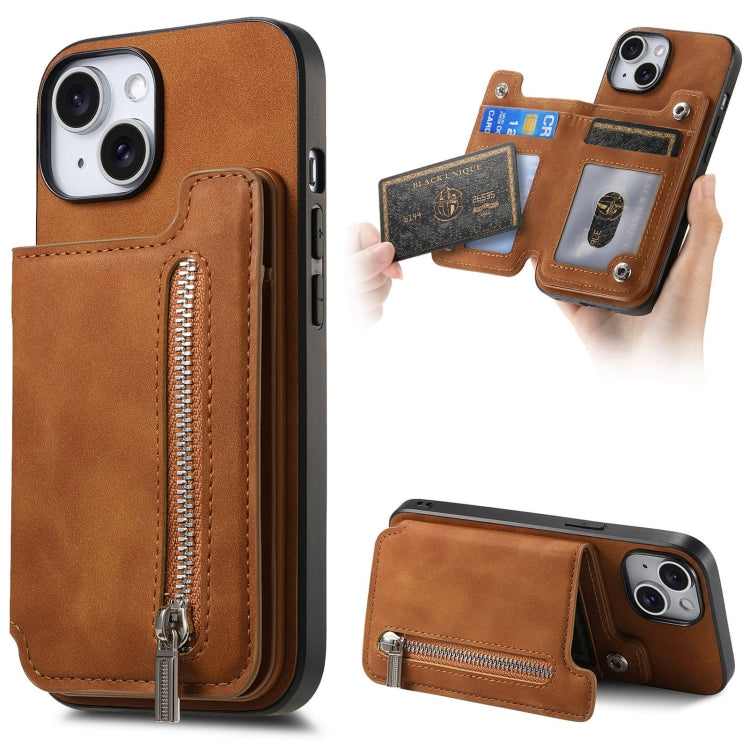 Retro MagSafe Zipper Wallet Card Bag Back Phone Case, For iPhone 15 Pro max, For iPhone 15 Pro, For iPhone 15 Plus, For iPhone 15, For iPhone 14 Plus, For iPhone 14