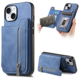 Retro MagSafe Zipper Wallet Card Bag Back Phone Case, For iPhone 14 Pro, For iPhone 14 Pro Max, For iPhone 13 Pro Max, For iPhone 13 Pro, For iPhone 13, For iPhone 12 Pro Max