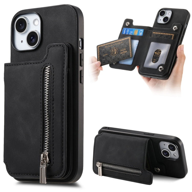 Retro MagSafe Zipper Wallet Card Bag Back Phone Case, For iPhone 14 Pro, For iPhone 14 Pro Max, For iPhone 13 Pro Max, For iPhone 13 Pro, For iPhone 13, For iPhone 12 Pro Max