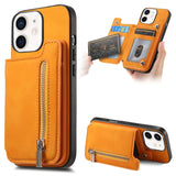 Retro MagSafe Zipper Wallet Card Bag Back Phone Case, For iPhone 11 Pro Max, For iPhone 11, For iPhone 11 Pro, For iPhone XR, For iPhone XS Max, For iPhone 7 / 8 / SE 2022