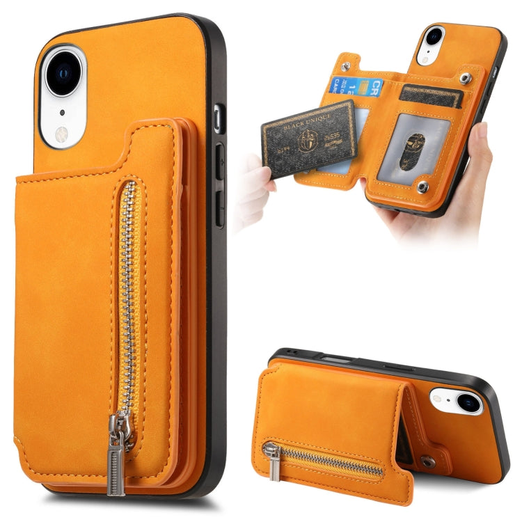 Retro MagSafe Zipper Wallet Card Bag Back Phone Case, For iPhone 11 Pro Max, For iPhone 11, For iPhone 11 Pro, For iPhone XR, For iPhone XS Max, For iPhone 7 / 8 / SE 2022