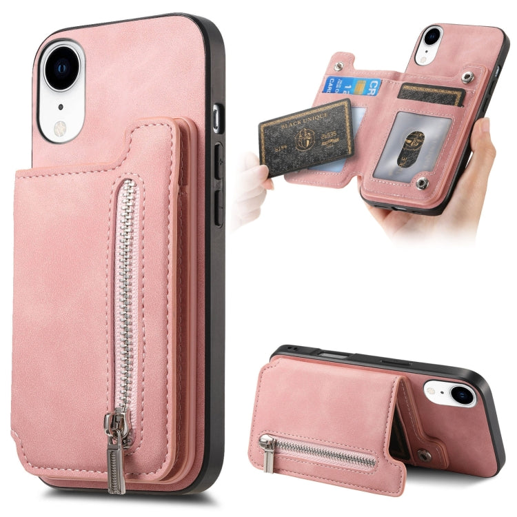 Retro MagSafe Zipper Wallet Card Bag Back Phone Case, For iPhone 11 Pro Max, For iPhone 11, For iPhone 11 Pro, For iPhone XR, For iPhone XS Max, For iPhone 7 / 8 / SE 2022