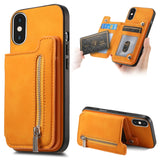 Retro MagSafe Zipper Wallet Card Bag Back Phone Case, For iPhone 11 Pro Max, For iPhone 11, For iPhone 11 Pro, For iPhone XR, For iPhone XS Max, For iPhone 7 / 8 / SE 2022