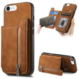 Retro MagSafe Zipper Wallet Card Bag Back Phone Case, For iPhone 11 Pro Max, For iPhone 11, For iPhone 11 Pro, For iPhone XR, For iPhone XS Max, For iPhone 7 / 8 / SE 2022
