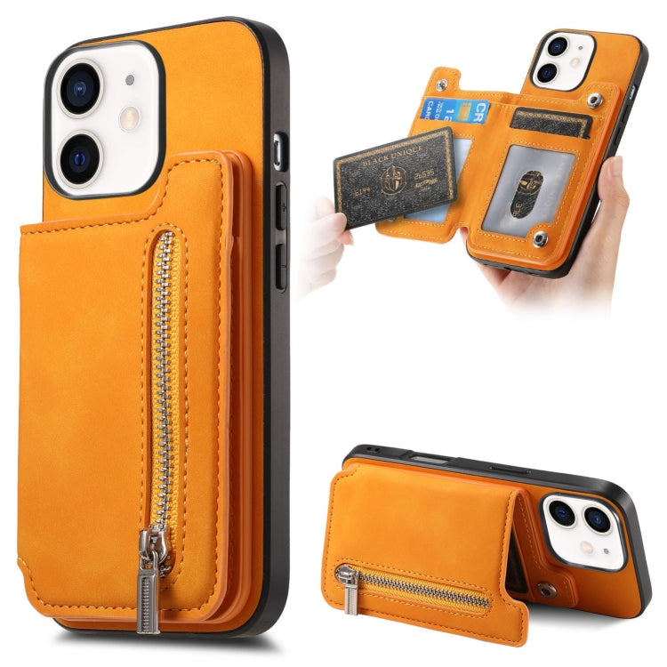 Retro MagSafe Zipper Wallet Card Bag Back Phone Case, For iPhone 12 / 12 Pro, For iPhone X / XS, For iPhone 7 Plus / 8 Plus