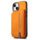Retro MagSafe Zipper Wallet Card Bag Back Phone Case, For iPhone 12 / 12 Pro, For iPhone X / XS, For iPhone 7 Plus / 8 Plus