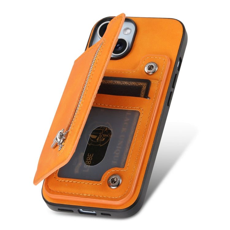Retro MagSafe Zipper Wallet Card Bag Back Phone Case, For iPhone 12 / 12 Pro, For iPhone X / XS, For iPhone 7 Plus / 8 Plus