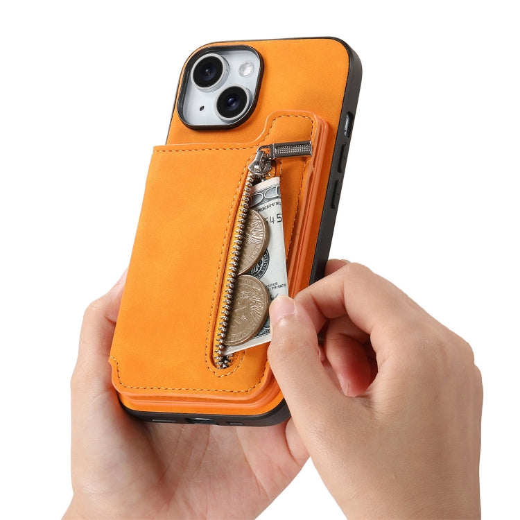 Retro MagSafe Zipper Wallet Card Bag Back Phone Case, For iPhone 12 / 12 Pro, For iPhone X / XS, For iPhone 7 Plus / 8 Plus