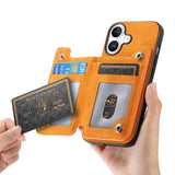 Retro MagSafe Zipper Wallet Card Bag Back Phone Case, For iPhone 17, For iPhone Air, For iPhone 16 Pro Max, For iPhone 16 Pro, For iPhone 16 Plus, For iPhone 16