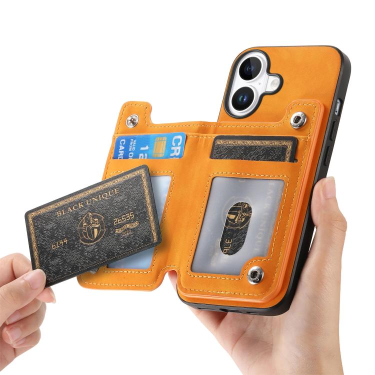 Retro MagSafe Zipper Wallet Card Bag Back Phone Case, For iPhone 17, For iPhone Air, For iPhone 16 Pro Max, For iPhone 16 Pro, For iPhone 16 Plus, For iPhone 16