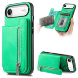 Retro MagSafe Zipper Wallet Card Bag Back Phone Case, For iPhone 17, For iPhone Air, For iPhone 16 Pro Max, For iPhone 16 Pro, For iPhone 16 Plus, For iPhone 16