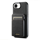 Suteni H19 Litchi Grain 2-in-1 MagSafe Removable Card Box Back Phone Case, For iPhone 12 Pro, For iPhone 17e / 16e