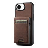 Suteni H19 Litchi Grain 2-in-1 MagSafe Removable Card Box Back Phone Case, For iPhone 12 Pro, For iPhone 17e / 16e