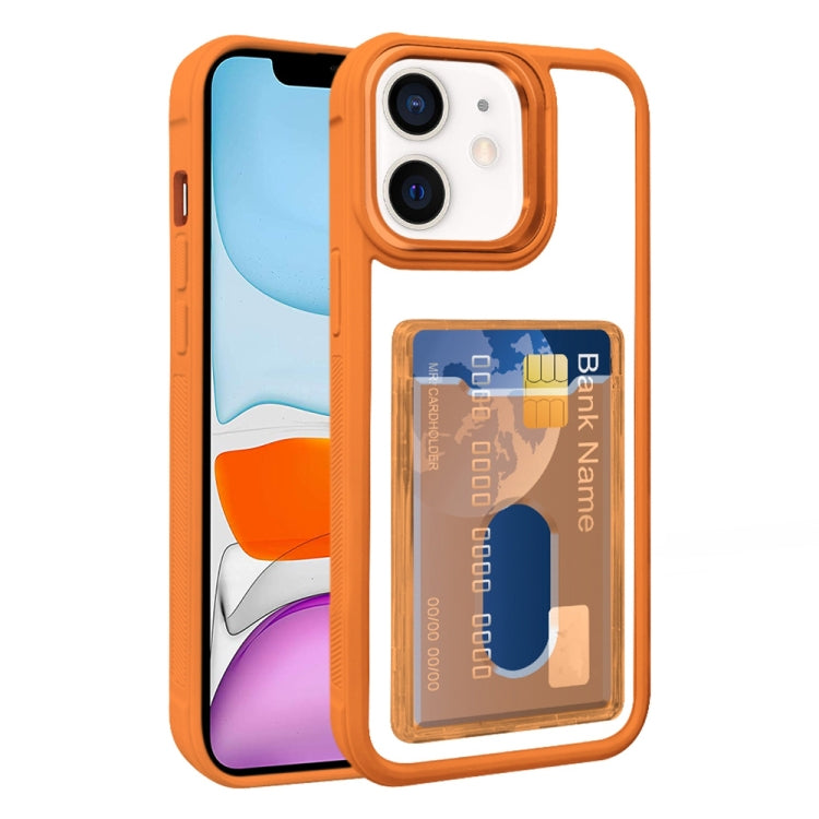 Electroplated Card Bag Acrylic Hybrid TPU Phone Case, For iPhone 12 Pro Max, For iPhone 12 Pro, For iPhone 11 Pro Max, For iPhone 11