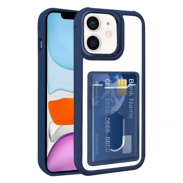 Electroplated Card Bag Acrylic Hybrid TPU Phone Case, For iPhone 12 Pro Max, For iPhone 12 Pro, For iPhone 11 Pro Max, For iPhone 11