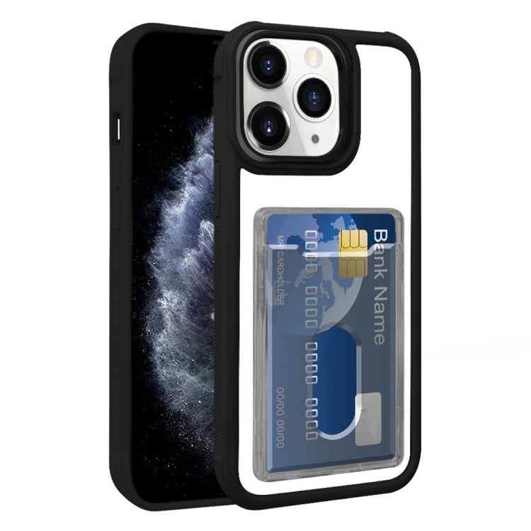 Electroplated Card Bag Acrylic Hybrid TPU Phone Case, For iPhone 12, For iPhone 12 Pro Max, For iPhone 12 Pro, For iPhone 11 Pro Max, For iPhone 11