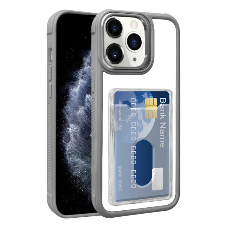 Electroplated Card Bag Acrylic Hybrid TPU Phone Case, For iPhone 12, For iPhone 12 Pro Max, For iPhone 12 Pro, For iPhone 11 Pro Max, For iPhone 11