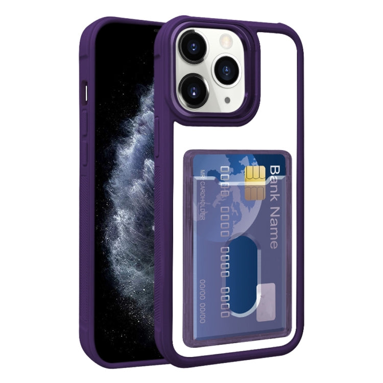Electroplated Card Bag Acrylic Hybrid TPU Phone Case, For iPhone 12 Pro Max, For iPhone 12 Pro, For iPhone 11 Pro Max, For iPhone 11