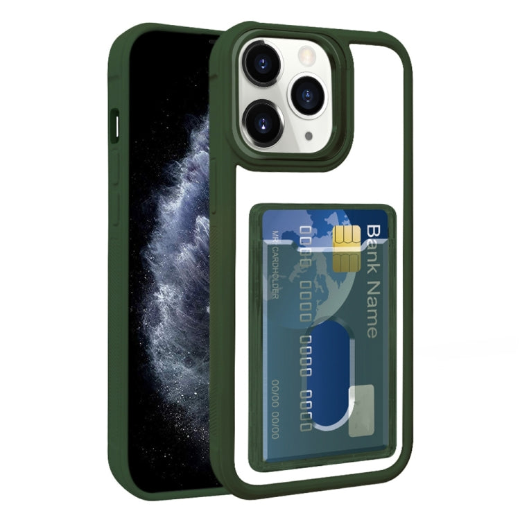 Electroplated Card Bag Acrylic Hybrid TPU Phone Case, For iPhone 12 Pro Max, For iPhone 12 Pro, For iPhone 11 Pro Max, For iPhone 11